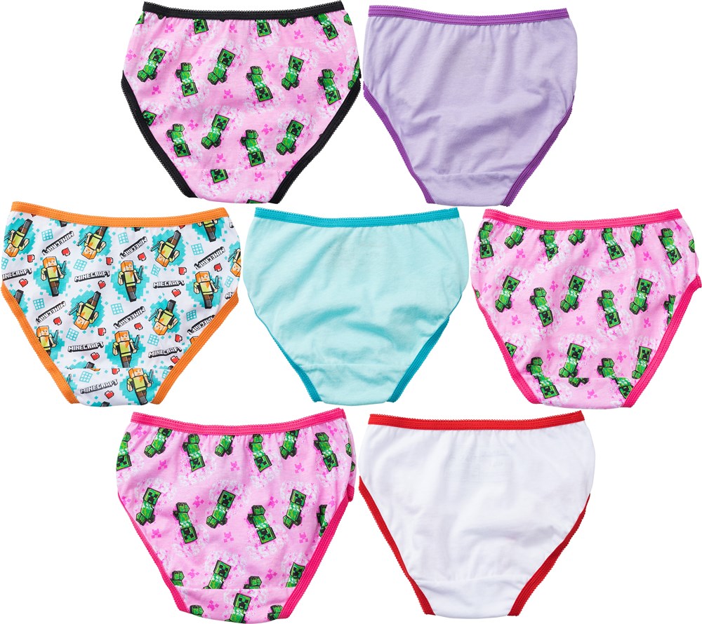 楽天市場 あす楽 4歳 6歳 8歳 マインクラフト マイクラ Minecraft パンツ 下着 7枚組 女の子 女子 女児 子供 子供用 キッズ ショーツ 下着 肌着 子供下着 ジュニア キャラクター 女児ショーツ 子どもパンツ 子供服 服 並行輸入品 クリスマス ギフト プレゼント