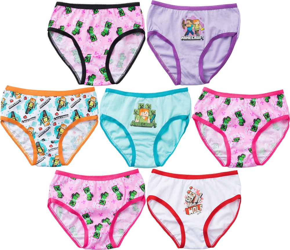 楽天市場 あす楽 4歳 6歳 8歳 マインクラフト マイクラ Minecraft パンツ 下着 7枚組 女の子 女子 女児 子供 子供用 キッズ ショーツ 下着 肌着 子供下着 ジュニア キャラクター 女児ショーツ 子どもパンツ 子供服 服 並行輸入品 クリスマス ギフト プレゼント
