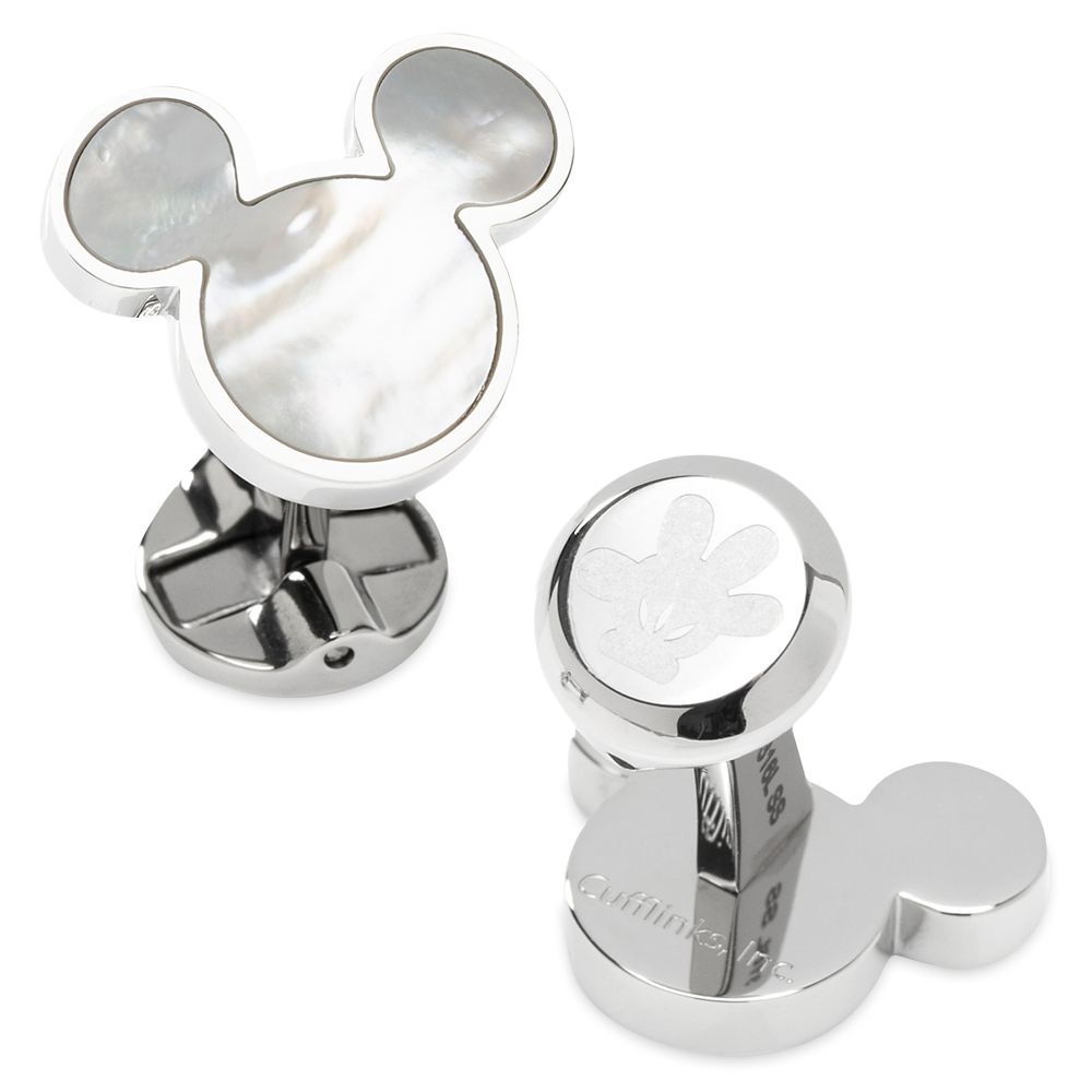 【取寄せ】 ウォルトディズニー Disney US堅苦しさ商いもの ミッキーマウス パディ 折り返し 宝飾品 添え物 [並行輸入品] Mickey Mouse Icon Mother of Pearl Cufflinks グッズ バス発着場 差し上げ物 差し上げ物 クリスマス 生まれ落ちる日 一般受け