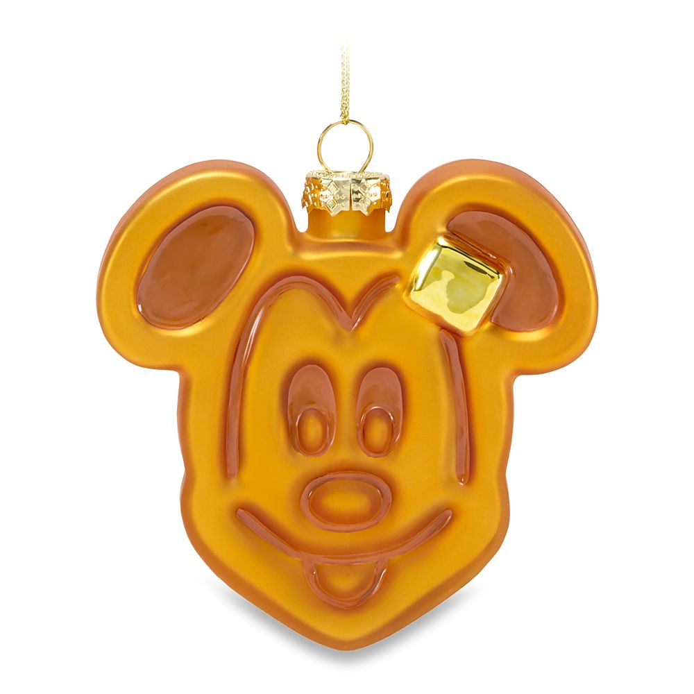 【取寄せ】 ディズニー Disney US公式商品 ミッキーマウス ミッキー ディズニーパークス ディズニーパーク オーナメント クリスマスツリー 飾り デコレーション [並行輸入品] Mickey Mouse Waffle Glass Ornament ? Disney Parks グッズ ストア プレゼント ギフト クリ｜ビーマジカル店