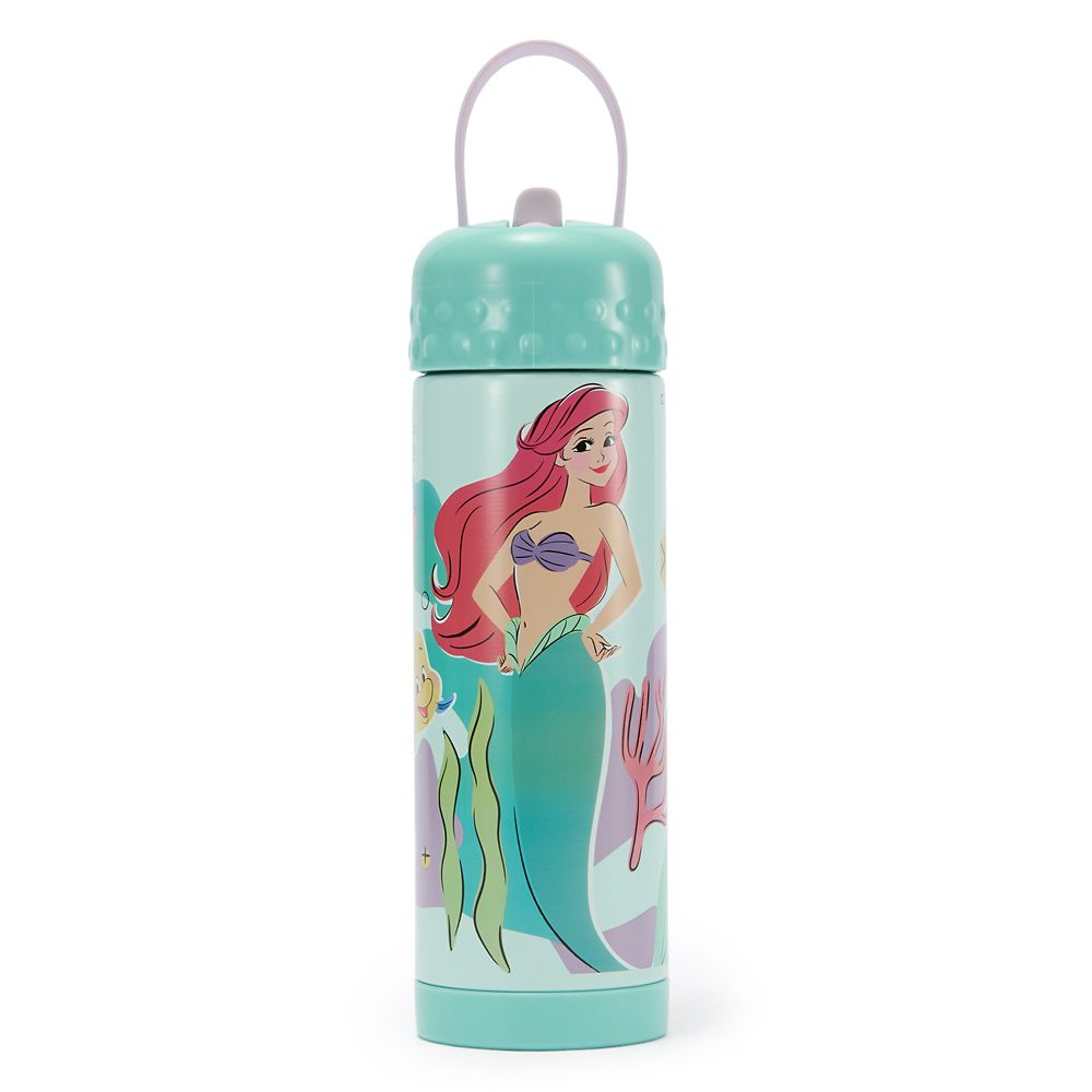 【取寄せ】 ウォルトディズニー Disney US堅苦しさ商いもの リトル人魚 蟻エル Ariel 姫御前 吸い筒 お水壜 麦わら 壜 ステンレス鋼製 450ml [並行輸入品] The Little Mermaid 16 薬局衡オンス. Stainless Steel Water Bottle with Built-In Straw 差し上げ物 差し上げ物