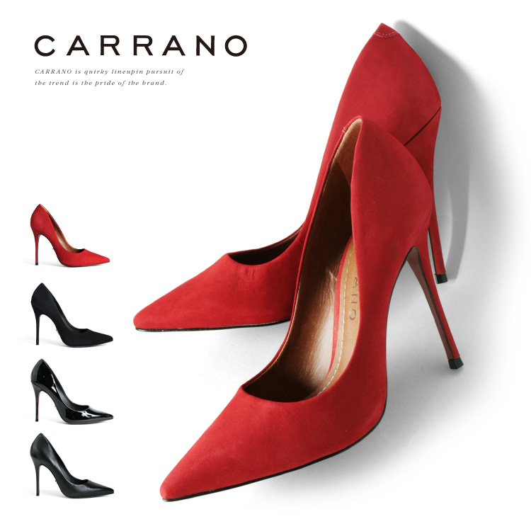 【楽天市場】パンプス CARRANO ハイヒール ポインテッドトゥ ピンヒール ヒール11cm カラーノ ヒール (661125) 結婚式 靴
