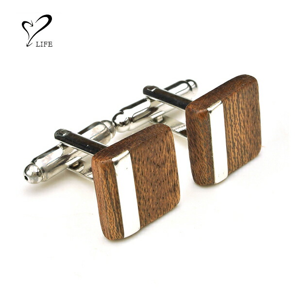 楽天市場】【 リアルウッドのカフス 】 LIFE ライフ 木製ネクタイピン