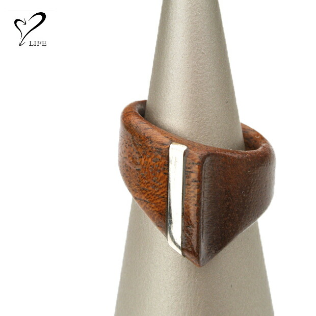 【 リアルウッドのリング 】 LIFE ライフ 木製リング ring0016 / リアルウッド マホガニー リング 指輪 木製 ハンドメイド オーダーメイド 日本製 父の日 誕生日 成人祝い 就職祝い