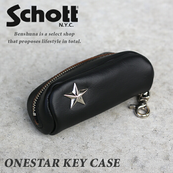 Schott   ワンスター ジップウォレット Schott ショット メンズ 革財布 レザー小物 ONESTAR ZIP WALLET