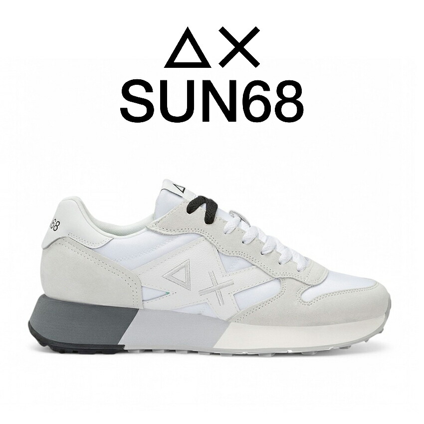 スニーカー SUN68 Men Sneakers White BZ35101 01 楽天市場】SUN68 サンシックスティーエイト レザースニーカー