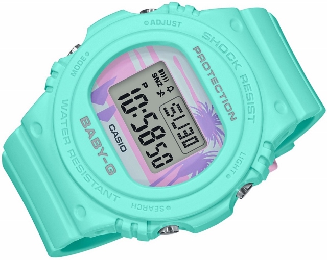 楽天ランキング1位 5 新品 正規品 Casio Baby G レディースクオーツ 80 S Beach Colors エイティーズビーチカラーズ ラウンドデジタル ワールドタイム 気圧防水 ストップウオッチ タイマー パステルブルー Bgd 570bc 3jf ジュエリー 腕時計 Bene 超目玉