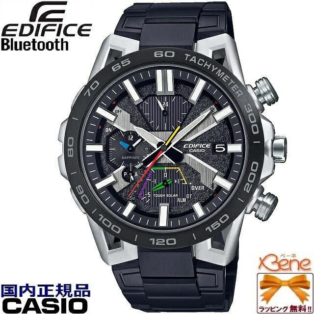 \u002722-9 フラッグシップクロノグラフ CASIO EDIFICE SOSPENSIONE 手ごわいソーラーBluetooth ラウンド 多軸アナログ デュアル一時停止 サスペンションアームデザイン サファイア硝子 10空圧雨合羽 置き目新品 黒いこと×色合い声遣い EQB-2000YDC-1AJF