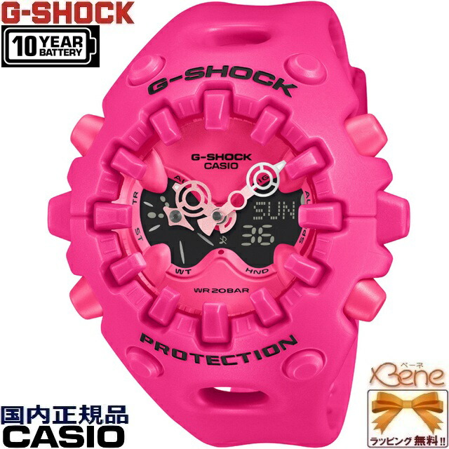 25-10 正規新品 電池寿命約10年 10-YEAR BATTERY 一体構造 CASIO G-SHOCK/カシオ ジーショック クオーツ アナデジ ビッグケース ドームデザイン バンパーインデックス ショックリリース針 ビビッドピンク GA-V01-4AJF