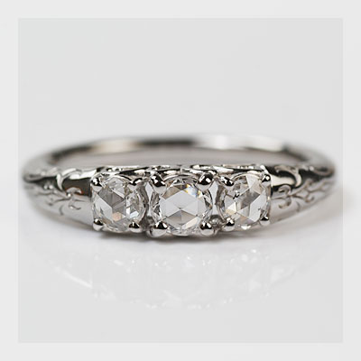 楽天市場】【ポイント10倍】 PT900ローズカットダイヤモンド フル