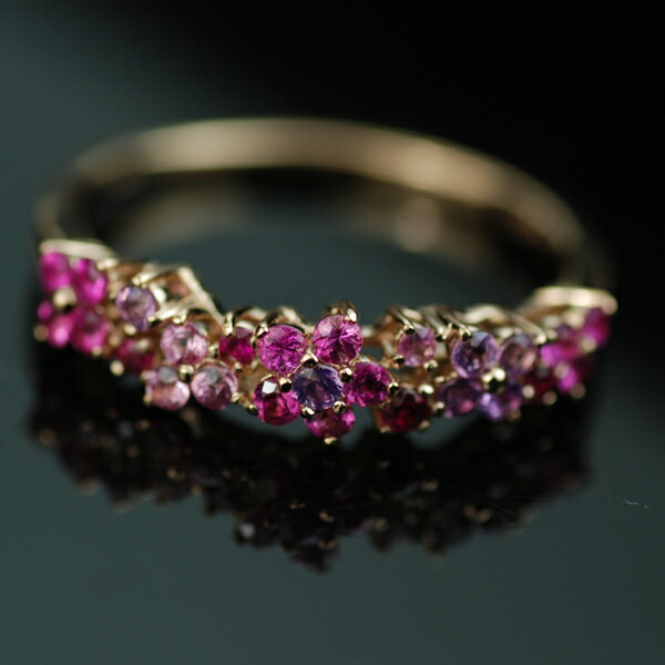 楽天市場】職人手作り 非加熱ルビー カラーレディス リング 1号から19