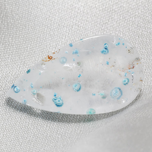 【ポイント10倍】 ☆ブラジル産 メデューサクオーツ　パライバクォーツ ペアシェイプバフトップ 5.46ct 限定1個誕生石10月※こちらのルースを使用してのカスタマイズもお受けできます。 7pev｜ベーネ・ベーネ