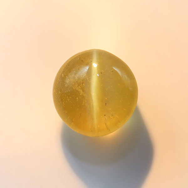 【ポイント10倍】 ☆クリソベリルキャッツアイ ラウンドカボション 1.48ct 1個限定 誕生石 2月 ※こちらのルースを使用してのカスタマイズもお受けできます。