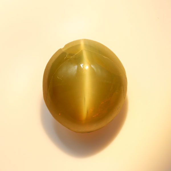 【ポイント10倍】 ☆クリソベリルキャッツアイ オーバルカボション 1.1ct １個限定 誕生石 2月 ※こちらのルースを使用してのカスタマイズもお受けできます。