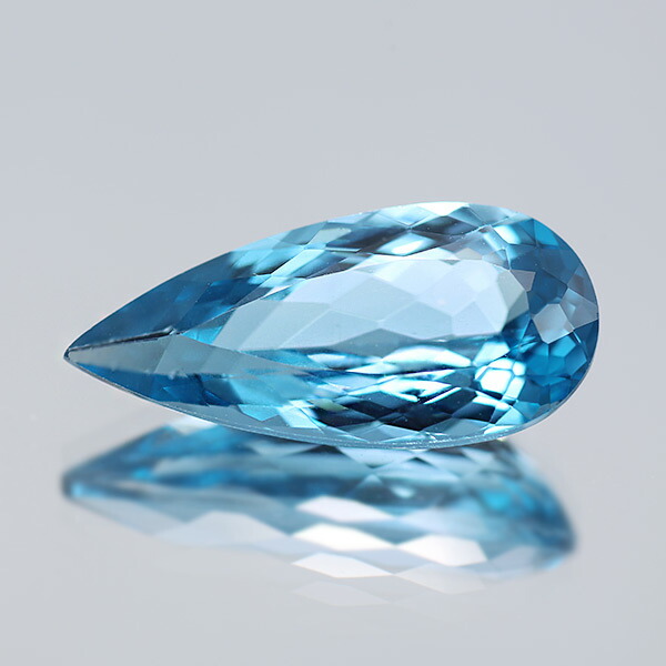 【ポイント10倍】 ☆ロンドンブルートパーズ ペアシェイプ 6.24ct 限定1個 ※こちらのルースを使用してのカスタマイズもお受けできます。誕生石11月　pbn1
