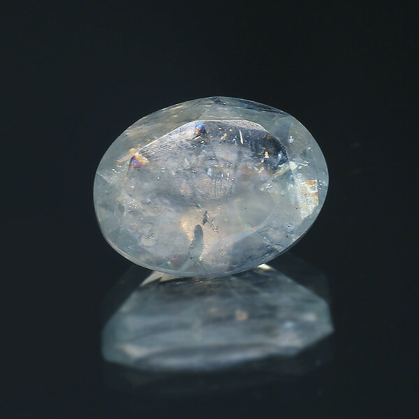 ☆レインボーアクアマリン オーバル 0.89ct 限定1個 ※こちらのルースを使用してのカスタマイズもお受けできます。誕生石3月｜ベーネ・ベーネ
