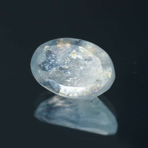 ☆レインボーアクアマリン オーバル 1.1ct 限定1個 ※こちらのルースを使用してのカスタマイズもお受けできます。誕生石3月|ベーネ・ベーネ