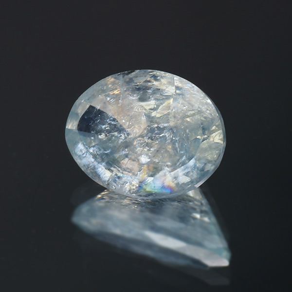 【ポイント10倍】 ☆レインボーアクアマリン オーバル 1.14ct 限定1個 ※こちらのルースを使用してのカスタマイズもお受けできます。誕生石3月