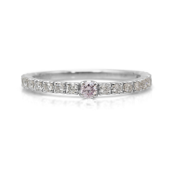 限定1本 PT900 0.07ct ピンクダイヤモンド 0.15ct ダイヤモンド リング 13号 サイズ変更承ります 誕生石4月