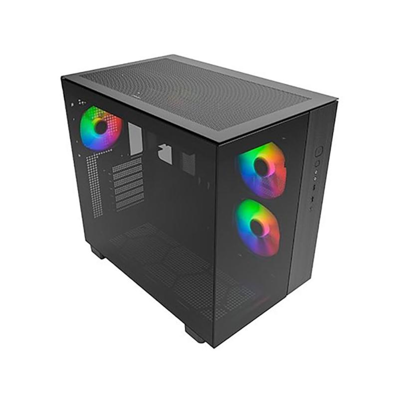 MONTECH King 65 PRO ATX ミッドタワー ゲーミングパソコン容れもの、デュアルチャンバー、高エアフローメッシュパネル、RTX