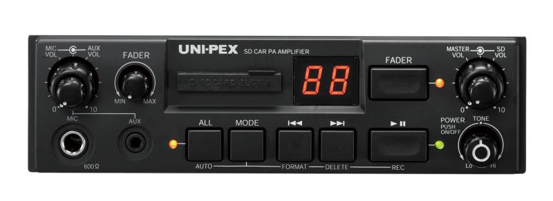 UNI-PEX ユニペックス 車載アンプ12V用20W / SDレコーダー付 NDS-202A|ベネフィメントショップ