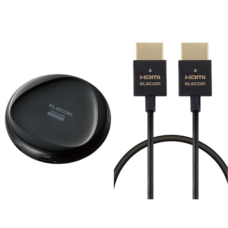 エレコム ワイヤレスhdmi 受信機 エクステンダー 無線 4K(3840&times;2160)60Hz レシーバー 最大伝送距離:15m サビや劣化に強い金メッキ加工 DH-WLRX1BK｜ベネフィメントショップ 17,909円