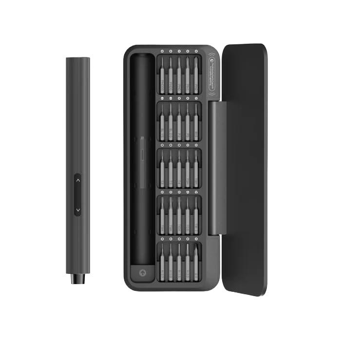 HOTO 25in1 電動ドライバーセット 25本S2合金鋼ビット 多機能 軽量コンパクト 電動 手動兼用 回転切り替え 滑り止めボディ 磁化エリア内蔵 高耐久性 Type-C充電 DIY作業 家電修理|ベネフィメントショップ