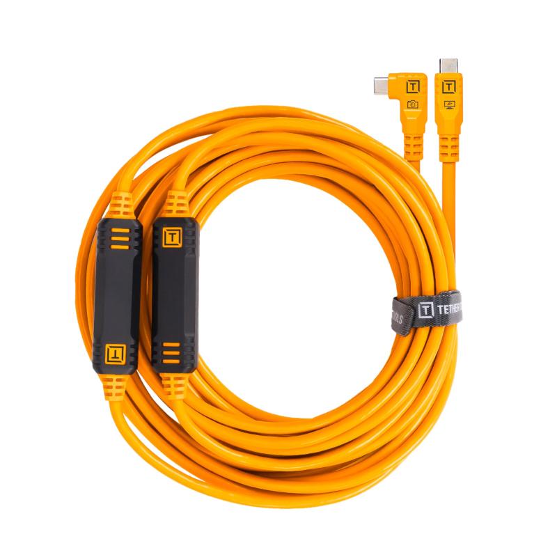 Tether Tools TetherPro USB-C - USB-C、31フート(9.4m)、引っ切り無いからライトアングルケーブル、デュアルインラインTetherBoosts、専用見聞移らす。