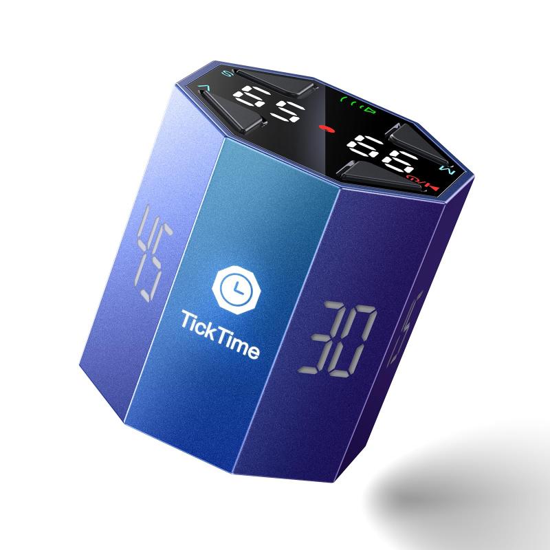 【TickTime MAX・結集する力を最大限度に引き出そう】グラデーション 正八角柱 ポモドーロタイマー DIY Time 勝手もとタイマー 正六面体タイマー 3段音の大きさ合わせる/静音流行り物/振りまわす流行り物 Type-C申し受ける 自動小銃