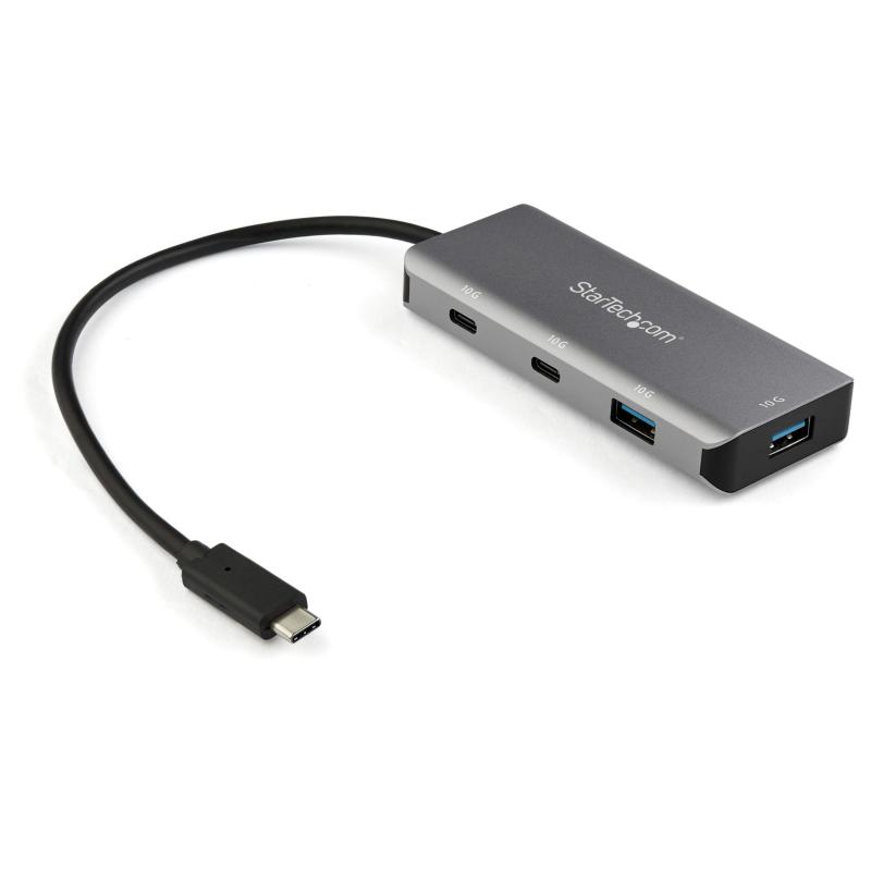 StarTech.com 4界面USB-Cこしき/2x USB-A \u0026amp; 2x USB-C/SuperSpeed 10Gbps USB Type-C 3.1/3.2 Gen2 相応うこしき/USB2階建てバス力強さ相応う/軽銀筐体/25糎有線テレビ HB31C