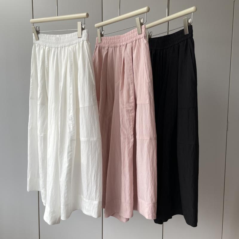 スカートパンツ レディース 桑蚕? モダール ライセル 伸縮性 ウエスト フレアスカート ゆったりシルエット 軽量 吸湿速乾 通勤用 普段使い 秋冬 ブラック ベージュ系 グレー|ベネフィメントショップ