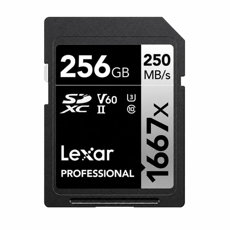 Original Lexar 1667x V60 250MB/s Flash Memory sd cards 64GB 128GB 256GB UHS-II U3 Card high speed SDXC For 3D 4K 固定ディスク video 256GB