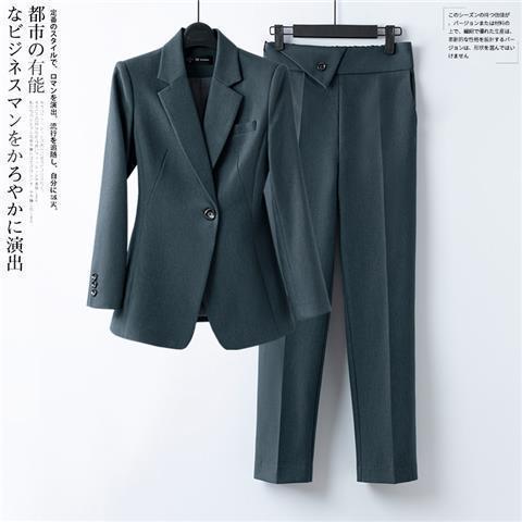 レディース 西服 書き割り 稼業服 背広 トップス 上衣 通い 商行為 フォーマル セットアップ 伸ばすこと 原料品 細身 影ぼうし 黒いこと 薄墨色 紺 秋冬