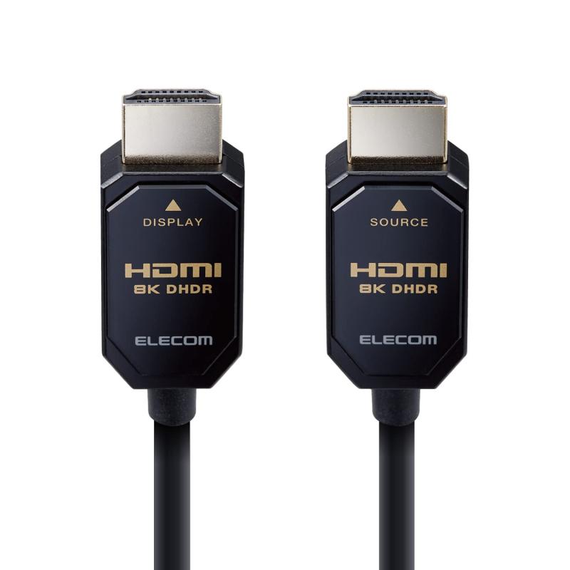 エレコム HDMIケーブル 8K (60P) / 4K (120P) アクティブオプティカル 長尺 ウルトラハイスピード 無給電タイプ|ベネフィメントショップ