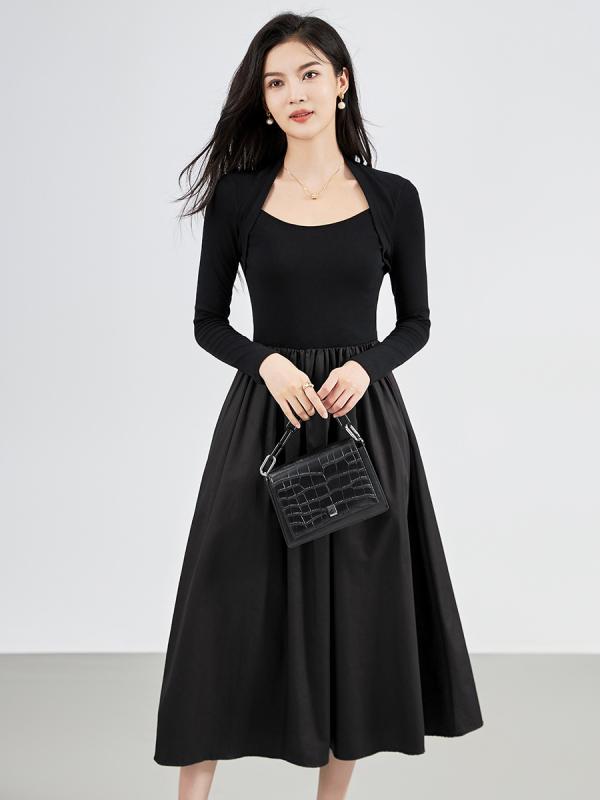 "result" "ニット ワンピース 女性用 秋冬 細ストライプ 弾力 ストレッチ 細身 シルエット 暖かみ 柔らかい 肌触り ロング丈 膝下丈 膝丈 膝下 膝丈丈 コットン混 ウール混 レイヤード 普段使い 通勤用 秋冬コーデ 暖色 ベージュ |ベネフィメントショップ