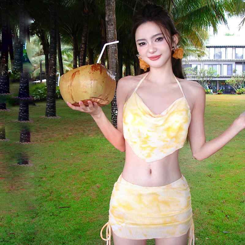 レディース 春夏 艶っぽい ビキニ 水泳着 3点仕掛ける セパレート 砂浜 たまり場 押しかぶせる引きあげる スイムウェア 砂浜お召しもの 御休み 表現スタイル
