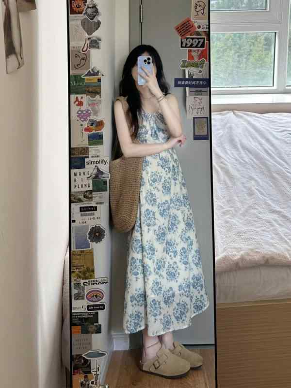 衣装 レディース 夏 青み 小花柄 ノースリーブ シュロの葉 フレンチ たまり場 A伝達ルート ロング 収腰 か細い 口さかしい 冷やりとした 成人女性用 御召しもの 御休み 酉の方角目じるし 御花刷り上げる ヴァケーションスタイル