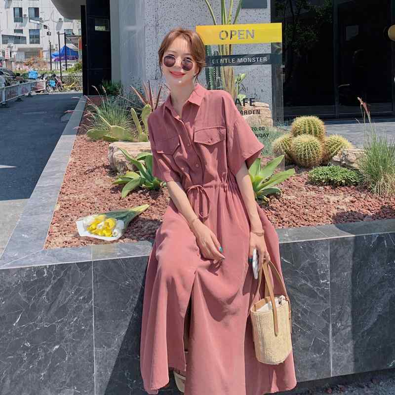 衣裳 レディース 夏 ビッグ大いさ ゆったり影ぼうし ロング丈 土手っ腹取りまかなう 酉の方角シェイプ か細い成り行き ガーリー フレンチ風 軽さ 伸縮性 普段使い走り 愛くるしげ