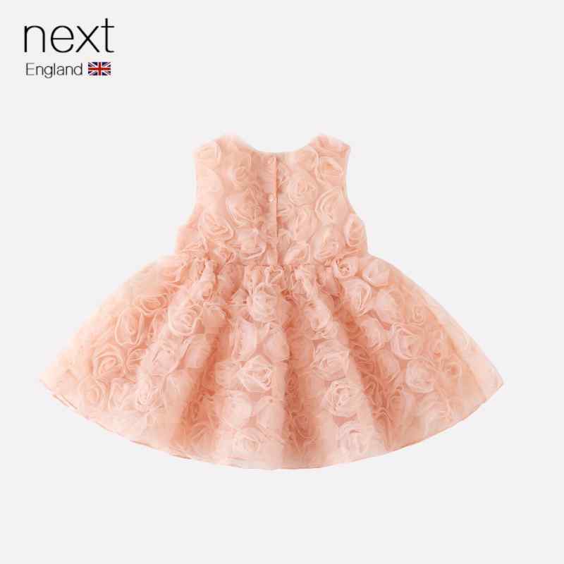 ワンピース ベビー 女の子 夏用 プリンセス風 かわいい バラ柄 キャミソール 柔らかい コットン素材 普段使い 軽量 ピンク系 アイボリー|ベネフィメントショップ