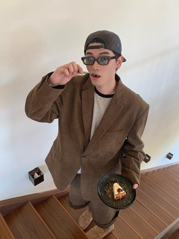 背広上衣 男女用 アメリカン レトロ 心地よい ゆったり ビンテージ 広広とした影ぼうし 表現スタイル ユニ一発やる スポーツジャケット