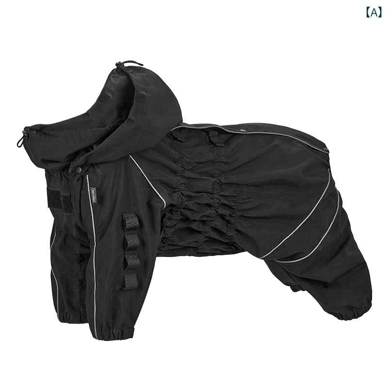 犬用 雨披 中型犬 大型犬 ボーダーコリー 四脚 全包み フード付き 防水 レインコート ペット服 アクティブ 軽量 素材 通勤 散歩 普段使い アウトドア｜ベネフィメントショップ