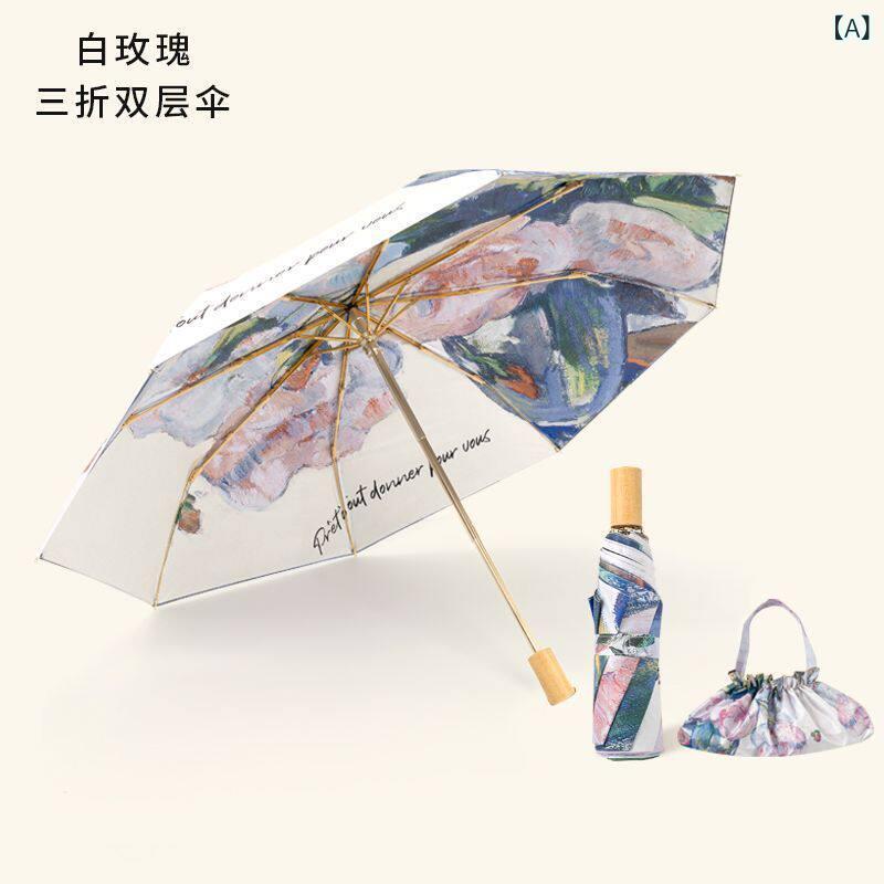 日がさ お上さん用 御膳上等感 二重社会システム 全自動小銃開閉 晴雨兼用 UV取りすてる 日焼押しとどめる 黒 折りたたみ パウダーコンパクト 軽さ 持ち運び分かりやすい 出掛ける用 通い 通学