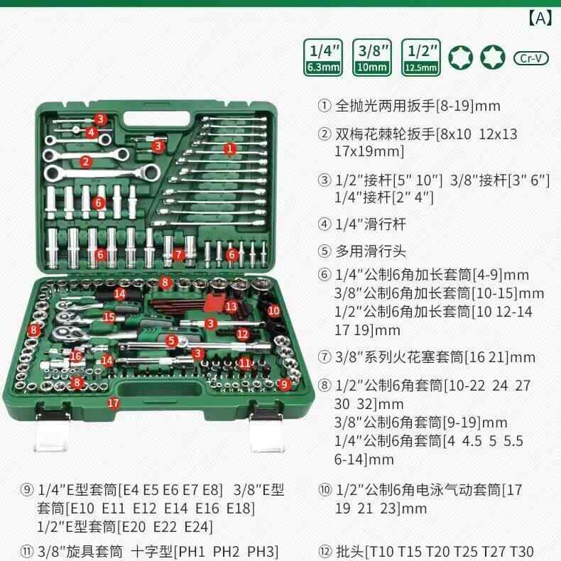 乗用車取りつくろう物の具書き割り ソケット鍵 ラチェットレンチ メンテナンスツールボックス 多役立つこと納める 労働者階級用耐久性 鉄道車両DIY 持続助けになる 牢固たる原料品
