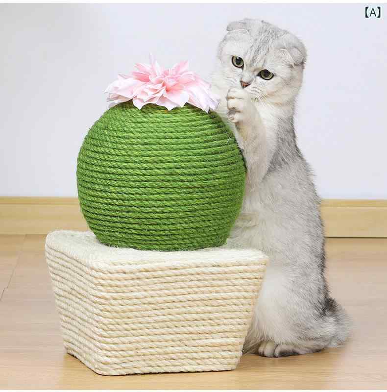 猫爪とぎ遊び道具 緑であること 麻縄 カクタス型 耐摩耗 柱 猫爬架 室内用 愛玩動物グッズ 磨爪板 命のせんたく御先棒