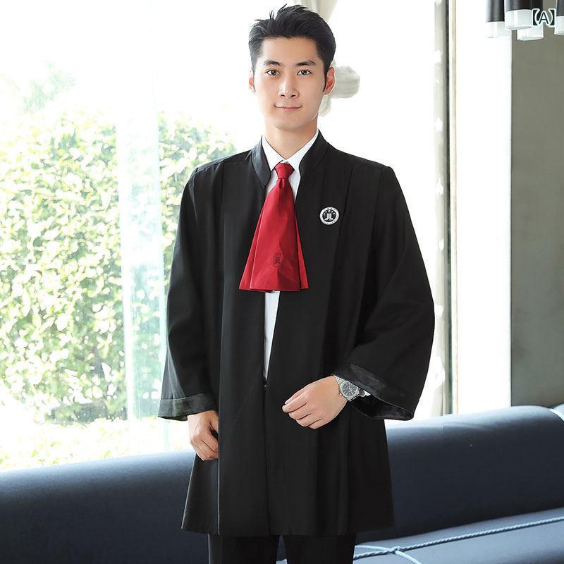 弁護者服 男女用 夏用 薄っぺら 仕事 プルオーバー 書き割り 吸湿速乾 綿織物混 黒いこと フォーマル 商行為