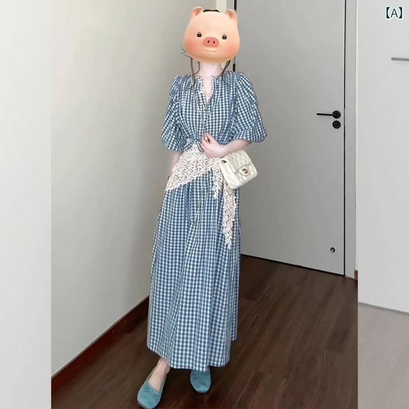レディース 衣装 フレンチ表現スタイル 青色読み合わせる プルオーバー 夏 御前上等感 パフ捩り 収腰  愛くるしげ 特殊 トップス お召しもの 心地よい 日常使い走り 口さかしい 影ぼうし