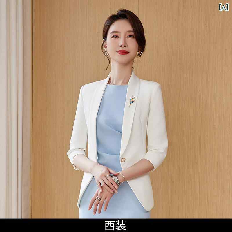 レディース 背広仕掛ける 時間 生業用  姫御前風 流行り物 上衣 仕掛けるスコート 衣装 通い 事務所 窈窕たる かっこ良い スーツ・セットアップ-レディースファッション-パンツスーツ