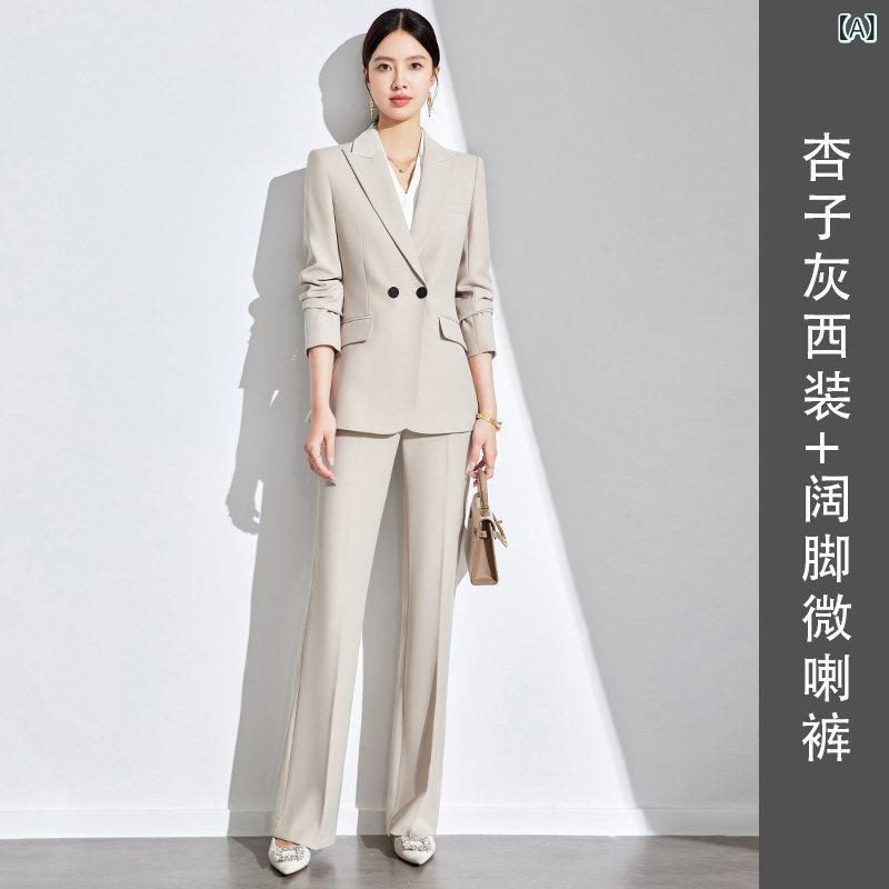 レディース 背広 書き割り 通い用 稼業服  か細い 心地好い OL 表現スタイル 御膳上等感  上衣 ズボン下 取り合わせ