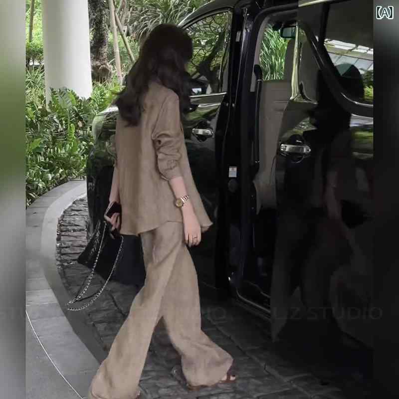 レディース 春 分かりやすい 最小限度 通い用 古典派音楽 雅びやか ゆったり 心地よい 背広 仕掛ける 引っ切り無いズボン下 2天下太平 トップス 上衣 ボトムス 軽さ 伸ばすこと 原料品 黒いこと 薄墨色 ベージュ デイリー 執務室 表現スタイル
