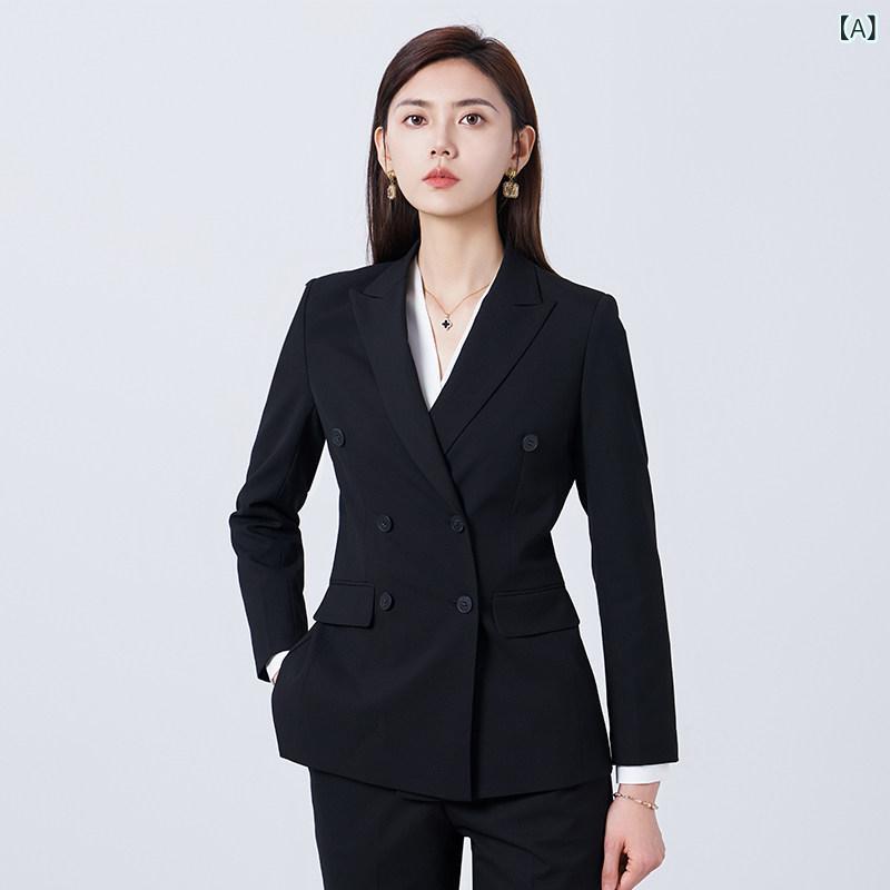 レディース ビジネススーツ ジャケット セット 面接用 正装 通勤服 公務員向け 高級感 エレガント 仕事着 フォーマルウェア 洗練|ベネフィメントショップ